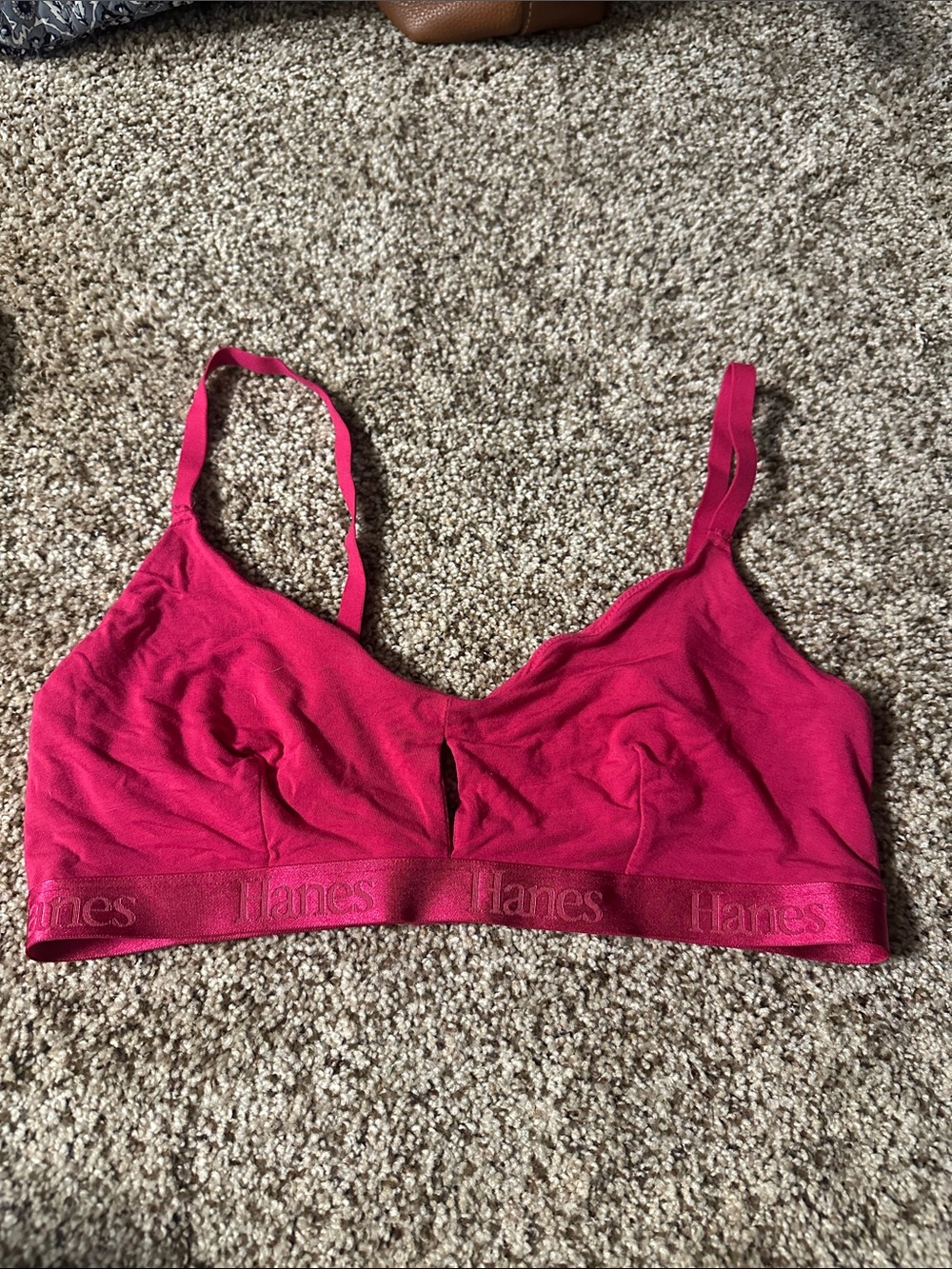 Hanes Pink Wireless Stretch Bralette